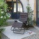 contemporary relaxing armchair / fabric / steel / with headrest