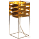 table lamp / copper / gold / contemporary