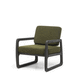 contemporary chair / indoor / fabric / teak base