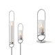 glass candle holder / stainless steel