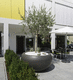 fiber cement planter / round / contemporary / for public space