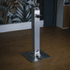 floor-standing hand sanitizer dispenser / foot-operated / touchless / mobile