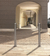 security post / galvanised steel / stainless steel / reflective