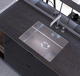 single-bowl kitchen sink / without drainboard / stainless steel / undermount