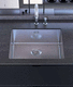 single-bowl kitchen sink / without drainboard / stainless steel / undermount