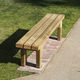 contemporary public bench / wooden