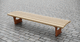 contemporary public bench / oak / hardwood / iroko