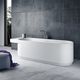 oval bathtub / free-standing / Solid Surface / white