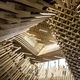 square spiral staircase / wooden step / wooden frame / original design