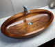 countertop washbasin / wooden / custom / handmade