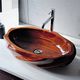 countertop washbasin / solid wood / wood veneer / custom