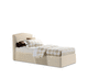 single bed / contemporary / upholstered / with headboard