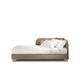 single bed / contemporary / upholstered / fabric