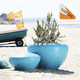 recycled plastic planter / rotomolded polyethylene / round / 100% recyclable