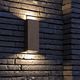 contemporary wall light / outdoor / steel / rectangular