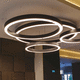hanging light fixture / surface mounted / LED / round