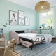 sofa bed / Scandinavian design / fabric / leather
