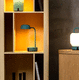 table lamp / desk / steel / PMMA