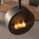 bioethanol fireplace / ceiling / hanging / Single-sided