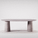 contemporary coffee table / high-performance concrete / concrete base / oval