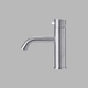 washbasin mixer tap / countertop / satin stainless steel / bathroom