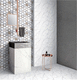 ceramic tile / matte / interior / bathroom