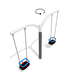 galvanised steel swing / playground / double