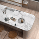 porcelain stoneware countertop / commercial / kitchen / white