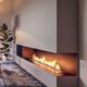 ethanol fireplace / bioethanol / built-in / wall
