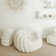 contemporary armchair / fabric / white / with armrests