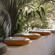 seat cushion / outdoor / round / plain