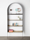wall-mounted shelf / contemporary / steel / stainless steel