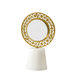 table mirror / contemporary / round / brass