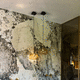 pendant lamp / lacquered steel / blown glass / contemporary