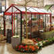 gardening greenhouse / even-span / aluminum frame / glass