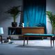 contemporary TV cabinet / low / wooden