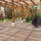 self-supporting pergola / hardwood / with mobile slats / wooden canopy