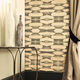 contemporary wallpaper / patterned / beige / handmade