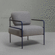 contemporary armchair / fabric / steel / with removable cushion