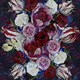 contemporary wallpaper / floral / fabric look / multi-color