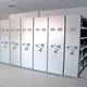 tall filing cabinet / metal / with sliding door / industrial design