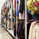 industrial design walk-in wardrobe / metal / gray / commercial