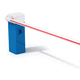 access control barrier / boom / aluminum / sheet steel