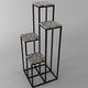 original design pedestal / ceramic / lacquered metal / garden