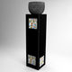 original design pedestal / lacquered wood / garden / custom