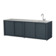 outdoor kitchen / contemporary / aluminium / handleless