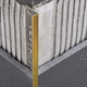 stainless steel edge trim / for tile / corner / golden