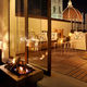 gas fireplace / bioethanol / hanging / central