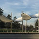 metal frame tensile structure / roof / for shelter / for carport