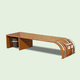 contemporary public bench / painted metal / without backrest / without armrests